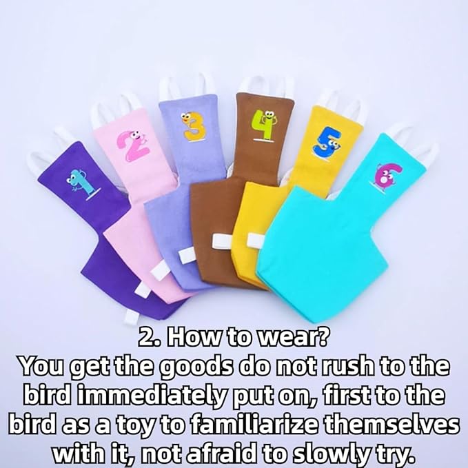 Bird Diaper Protective Parrot Nappy - 6 Pack, Reusable Flight Suit with Waterproof Inner Layer, Washable Cute Urine Wet Suit for Cockatiel Conure Macaw Lovebird (M)