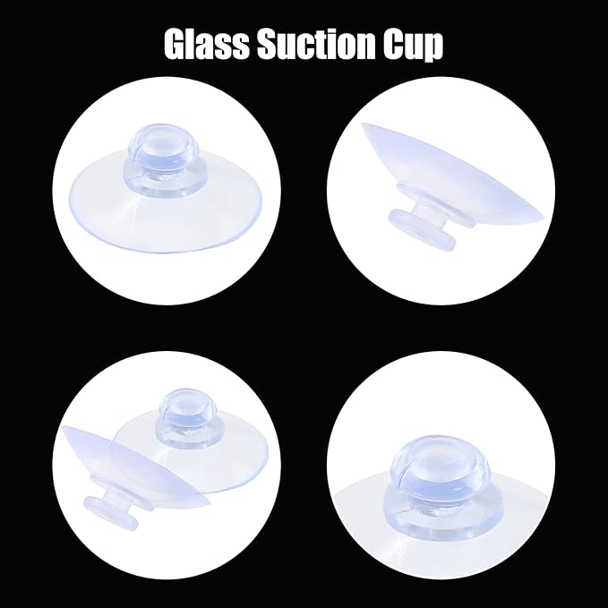 10 Pack Glass Table Suction Cups - 30mm Rubber Suckers