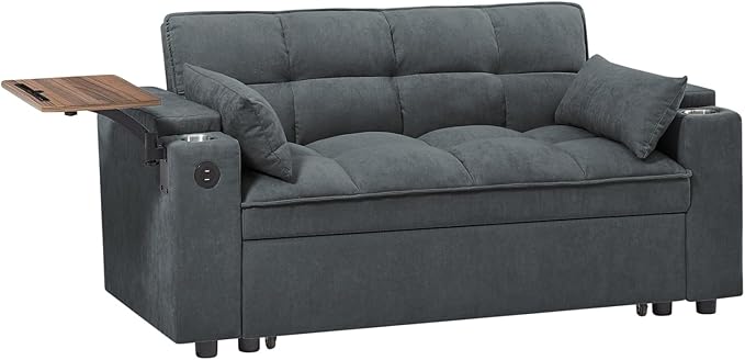 oaaktu 65''Convertible Sleeper Sofa Bed, 3-in-1 Pull Out Couch Bed