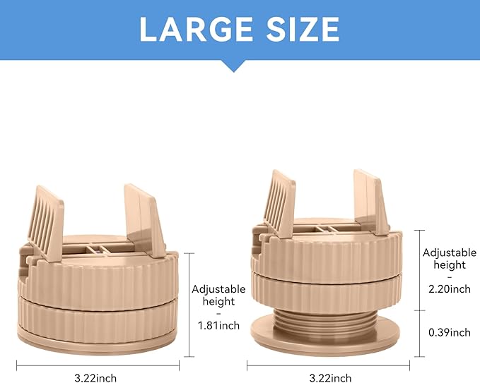 4 Pack Heavy Duty Bed Risers