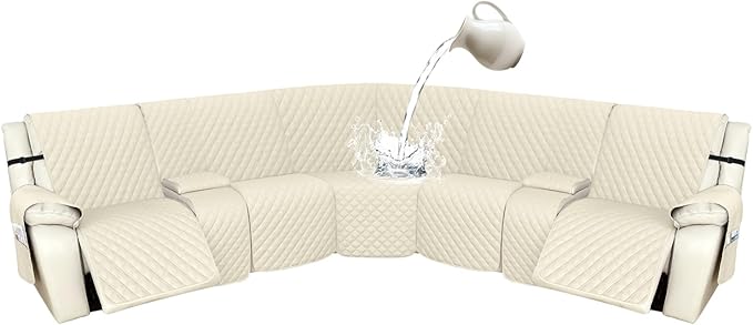 Arfntevss Recliner Sectional Couch Covers 1OO% Waterproof L Shape Sofa Cover