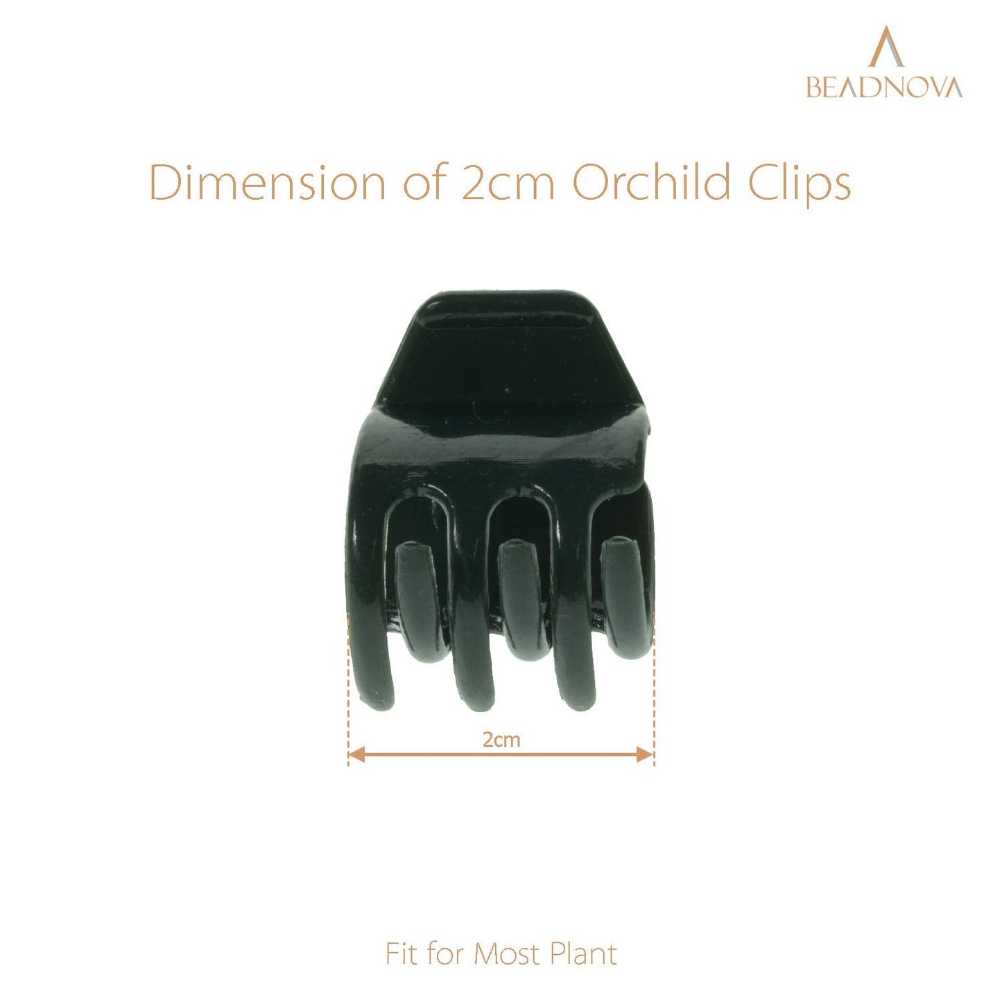 BEADNOVA Plant Clips 50Pcs Large Orchid Clips for Orchid Support Plant Support Flower Vine (2cm, 50PCS)