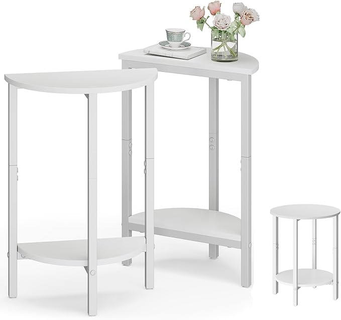 Vagusicc Side Table, Small Round End Table, Circle Table Small Round Coffee