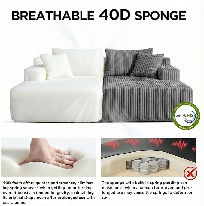 SYTOPIA Loveseat Chaise Lounge
