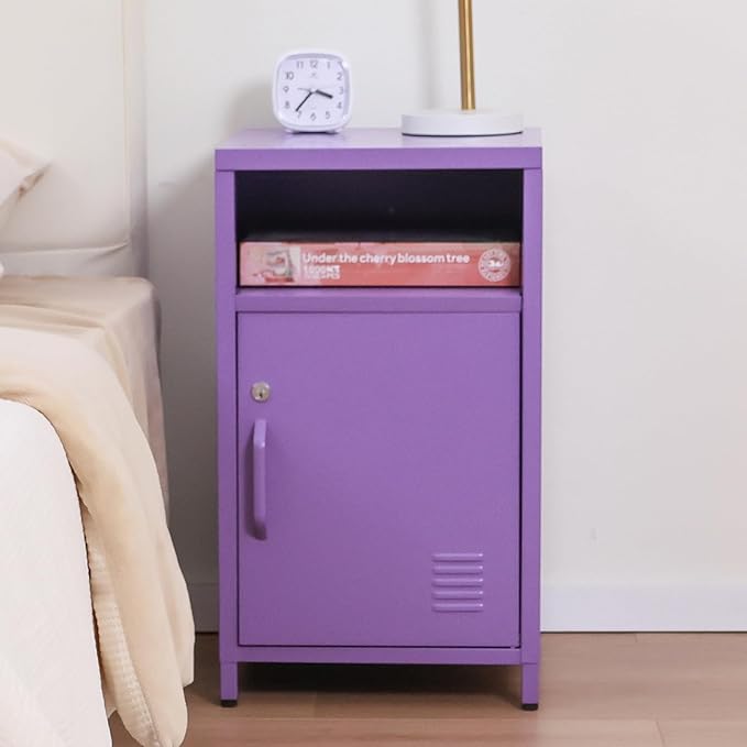 ALBAD Compact Metal Nightstand