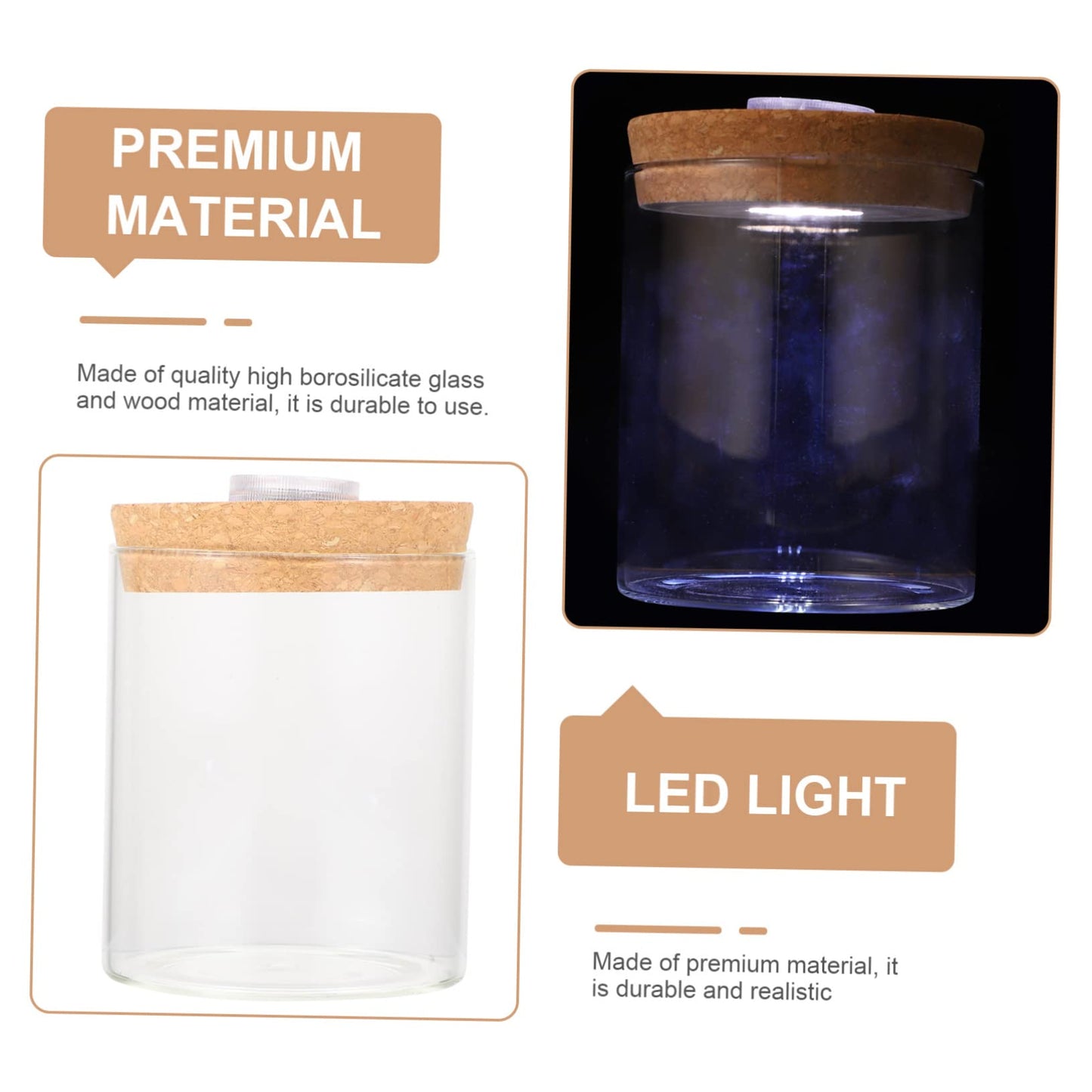 Ciieeo Cylinder High Borosilicate Glass Moss Plant Bottle Creative DIY Microlandscape Terrarium Holder for Indoor Decoration Mini Fish Tank