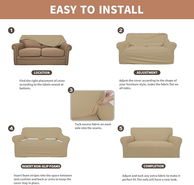 Easy-Going 100% Waterproof Oversized Chair Couch Cover, Dual Waterproof Sofa