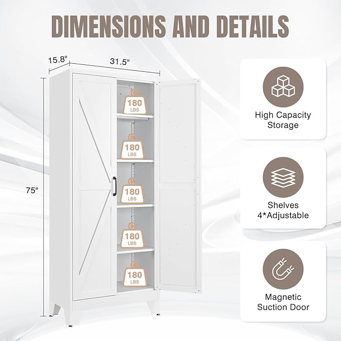 Yizosh Metal Storage Cabinet