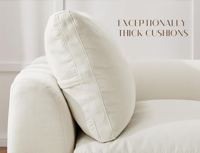 ohllob Corner Seat for Cloud Sectional Couches Living Room, Warm White
