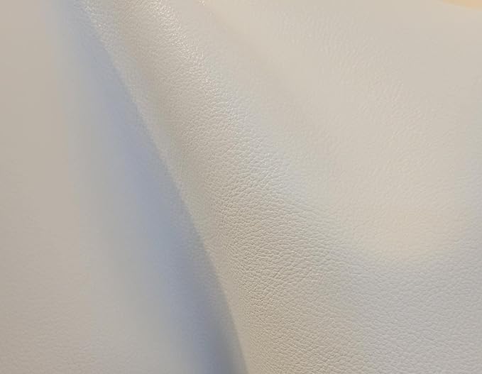 NAT Leathers | White Soft Faux Vegan Leather PU | 1 Yard Cut by The Yard |