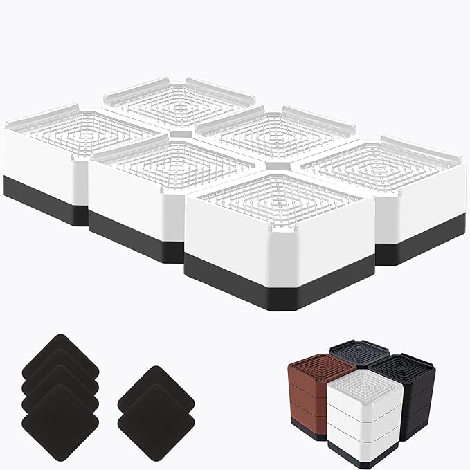 Bed Risers Heavy Duty, Adjustable Furniture Riser Blocks Lift 1.5, 4.3 inches