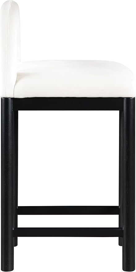 Meridian Furniture 11035Cream-C Conrad Collection Art Deco Counter Stool
