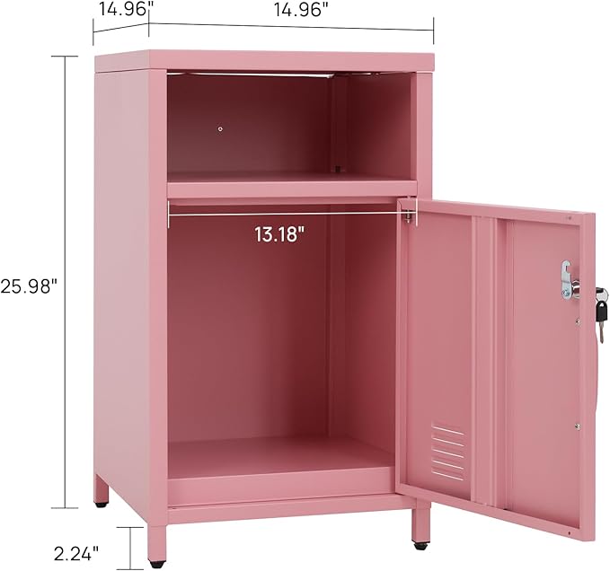 ALBAD Compact Metal Nightstand