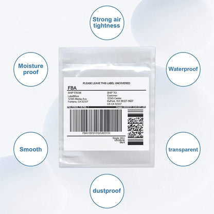 1000 Pcs-7.5x5.5 Packing List Mailing Envelopes: 7.5x5.5in (14x19cm), 1000 Pcs. Clear Adhesive Shipping Label Sleeves for Small Businesses