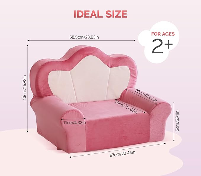 Snuggly Toddler Chair, Soft Kids Sofa