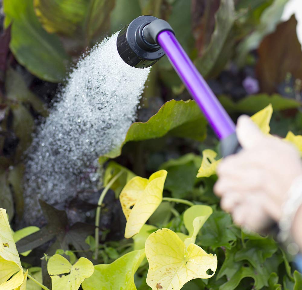 Dramm Rain Wand with One Touch Thumb Valve – Gentle Full Flow Shower Head Watering Wand for Garden Hose, Aluminum Construction – 16 Inch – Green