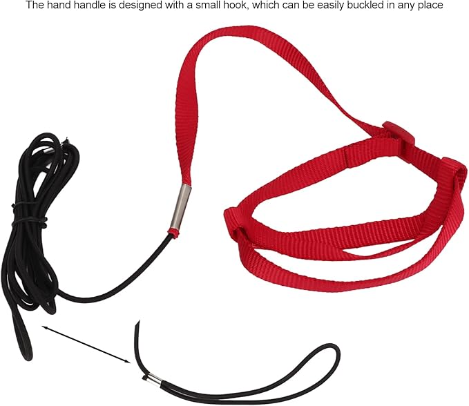 Elastic Parrot Harness Leash Bird Leash Bite Proof Harness Adjustable Parrot Flying Training Rope with Metal Hook Nylon Webbing for Cockatiels Walking (S)