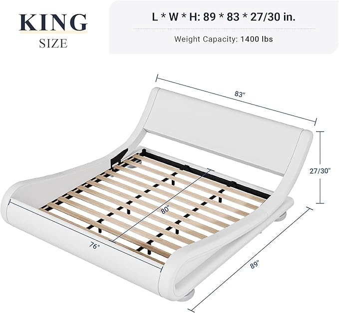 Allewie King Size Bed Frame