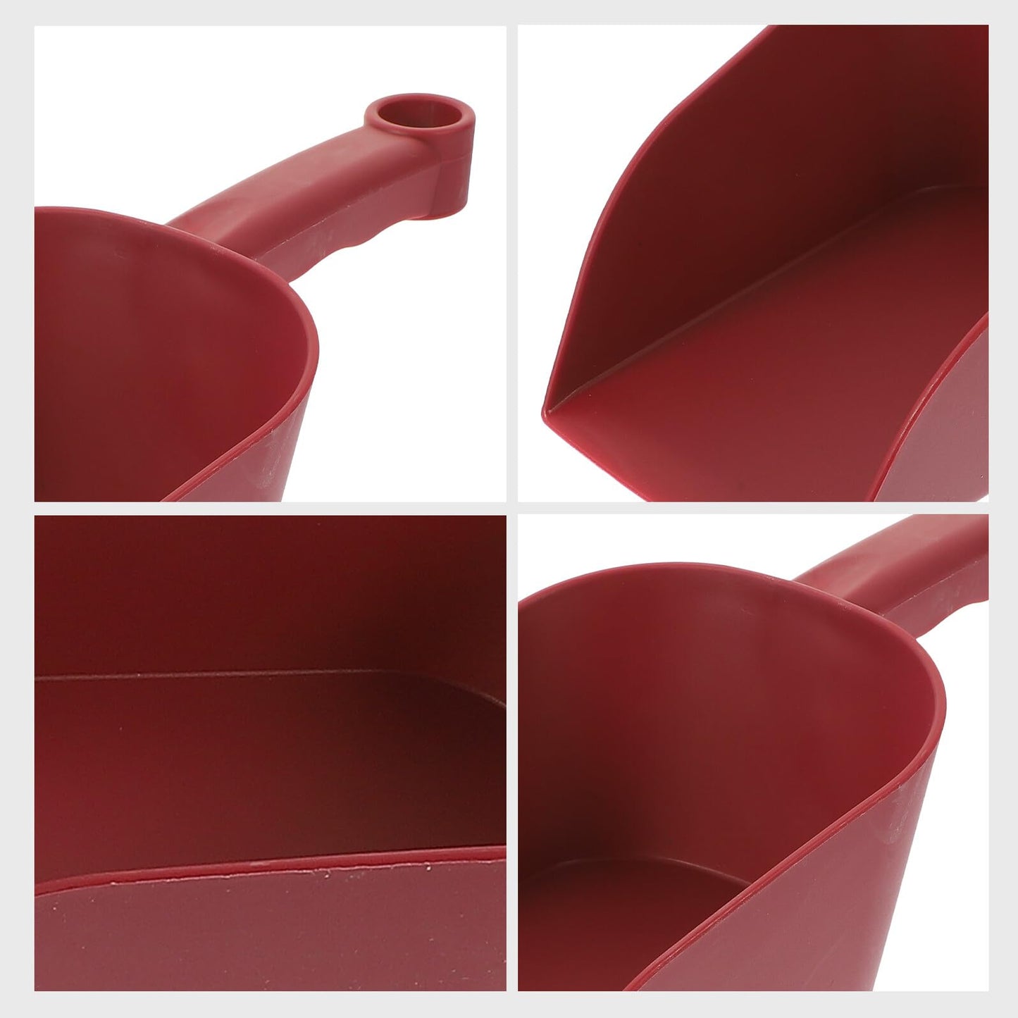 PLAFOPE 3pcs Gardening Shovel Set for Indoor and Outdoor Planting, Soil Scoop and Weeding Hand Tools, Burgundy Plastic Succulent and Bonsai Potting Shovels for Home Garden Use