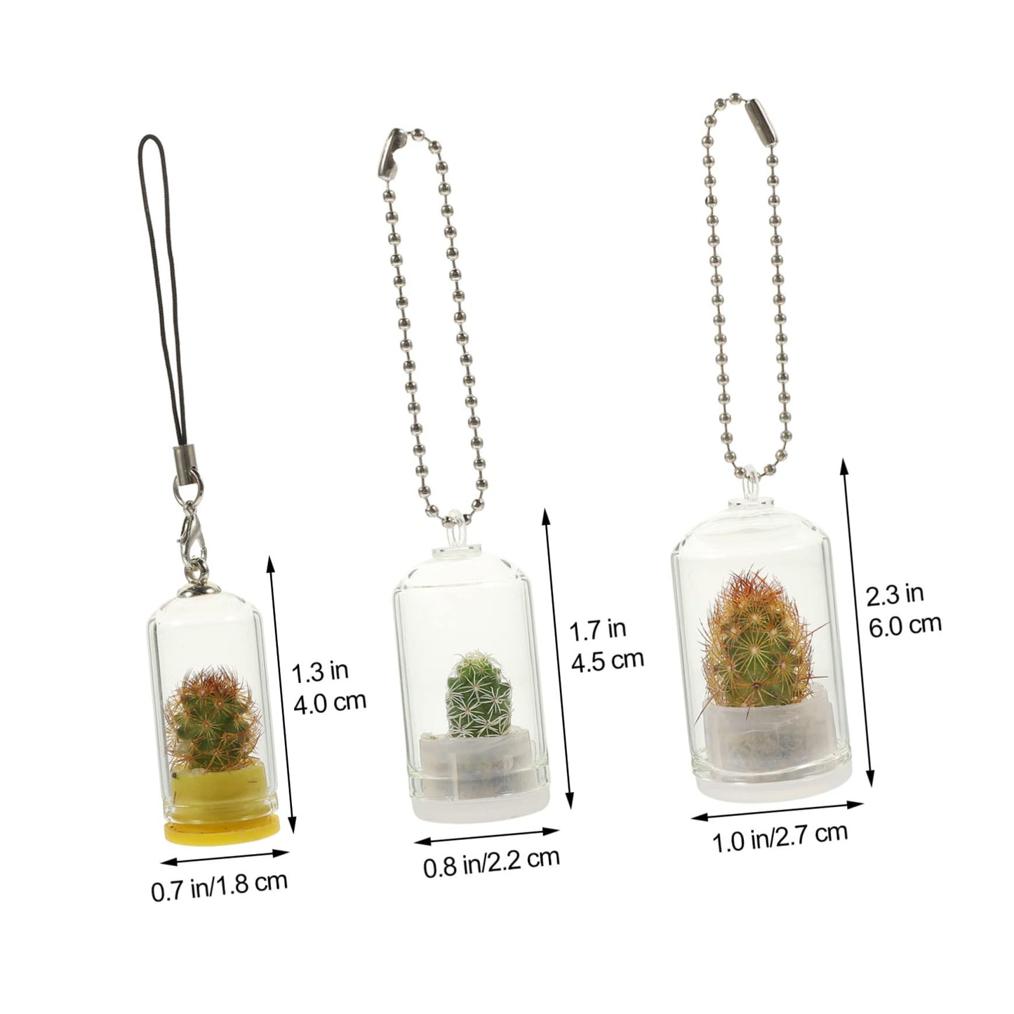 GALPADA 6pcs Key Chain Keychain Charm Keychain Accessories Decor Plants Plant Keychain Hanging Terrarium Large Home Keychain Vase Jar Clear Vase Car Miniature Hanging Planters Bulb Glass