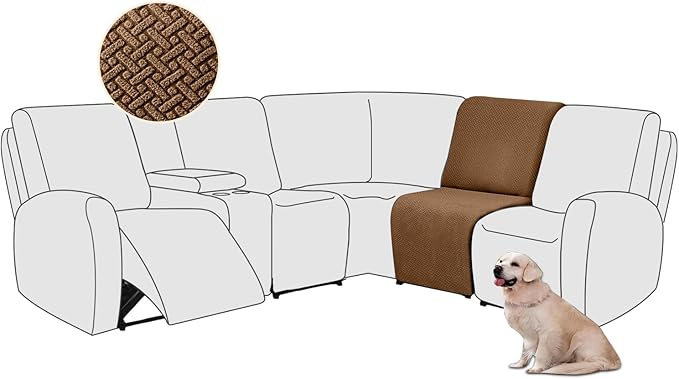 ALIECOM 100% Waterproof Recliner Sectional Couch Covers L Shape Stretch Corner