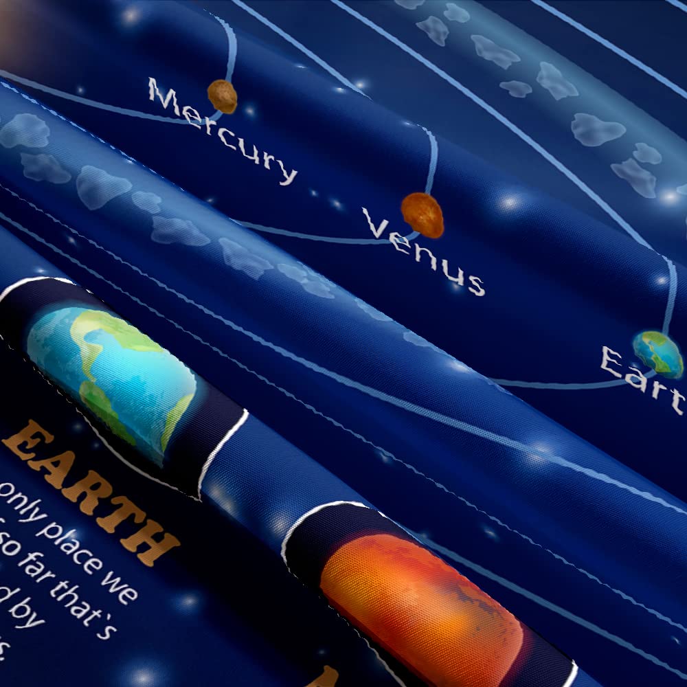 Solar System Tapestry for Kids Boys Bedroom, Outer Space Galaxy Educational Party Poster Tapestries Decorations Wall Art Hanging Classroom Living Room Office Decor 60X40" Backdrop
