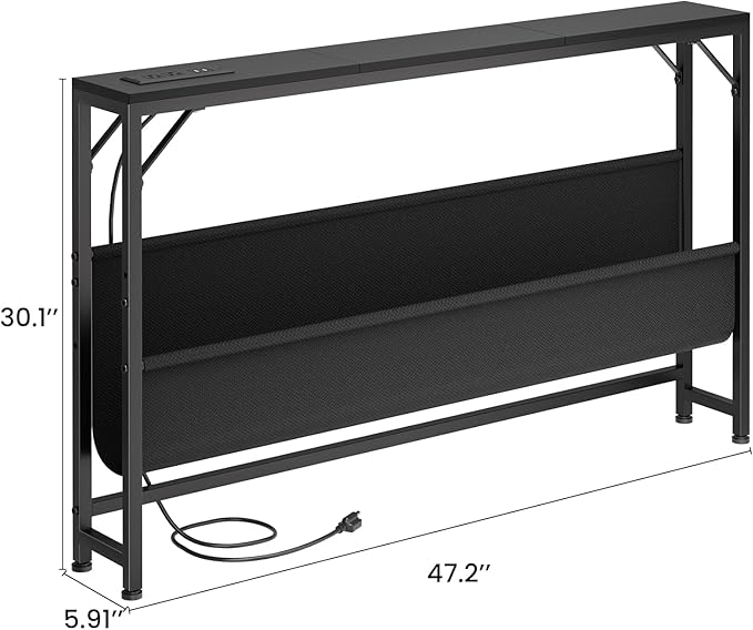 Asgolion 47.2'' Skinny Console Table