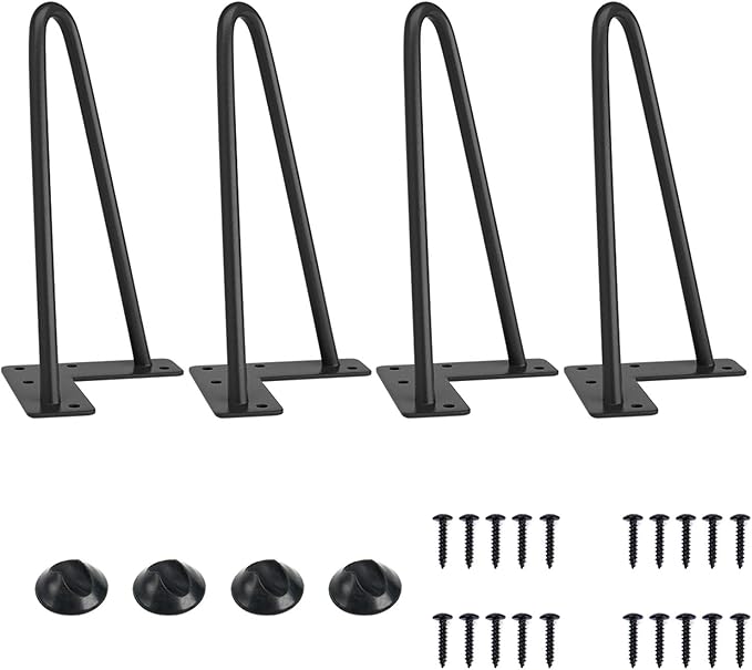 SMARTSTANDARD 8 Inch Heavy Duty Hairpin Furniture Legs, Metal Home DIY Projects