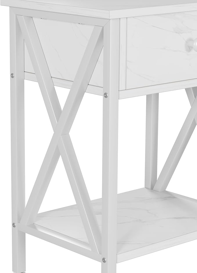 VECELO Nightstands Set of 2, Modern Bedside End Tables, Night Stands
