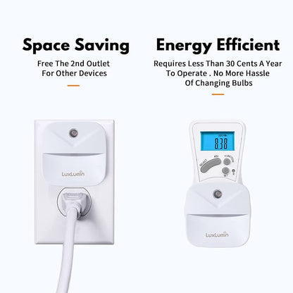 LuxLumin LED Night Light Plug into Wall with Smart Dusk to Dawn Sensor, Automatically Turn on and Off,Night Light for Kids,Bedroom,Bathroom,Stairs,Warm White, 4 Packs