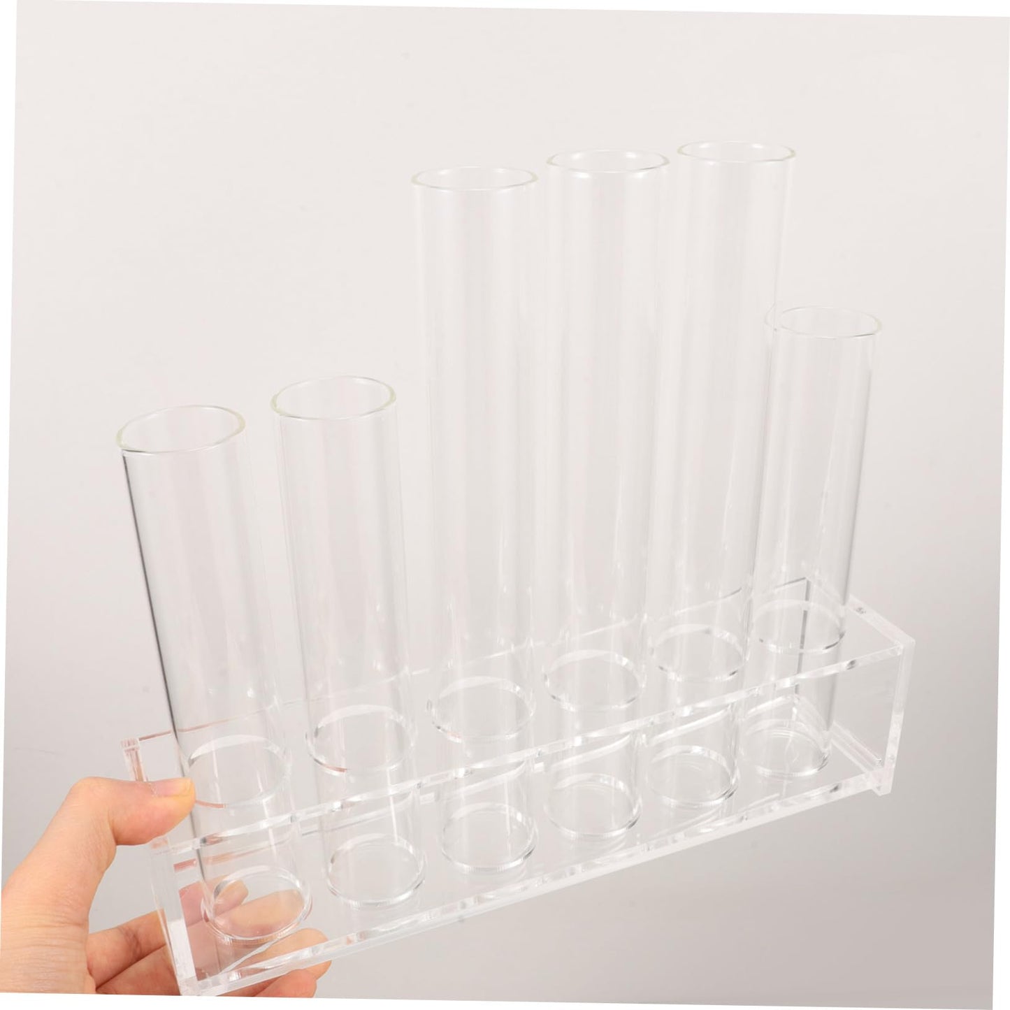 Parliky Glass Test Tube Propagation Station with Rack for Plant Display Simple Decorative Container for Home and Office for Small Terrarium Plants and Greenery