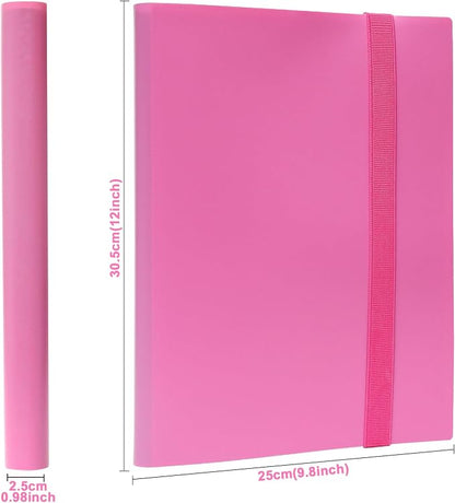 GEAoffice Card Binder 9 Pocket, 360 Pockets Trading Card Album Folder for Standard Cards, Side Loading Collection Folder for MTG, TCG, Sports (Rose Pink)