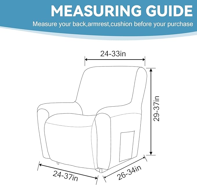 Cupuamon Recliner Chair Covers, Lazy Boy Recliner Covers Stretch Reclining