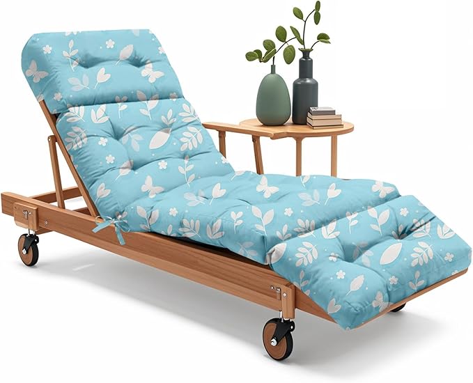 Outdoor Chaise Lounge Chair Cushion 75.1 x 22.8 x 4.7 Inches 100% Waterproof