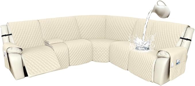 Arfntevss Recliner Sectional Couch Covers 1OO% Waterproof L Shape Sofa Cover