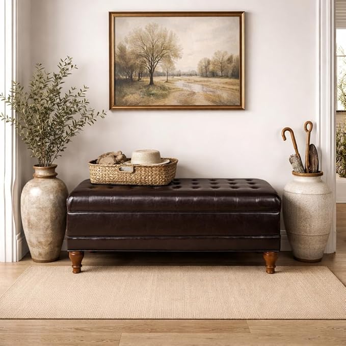 HomePop Deluxe Tufted Storage Bench