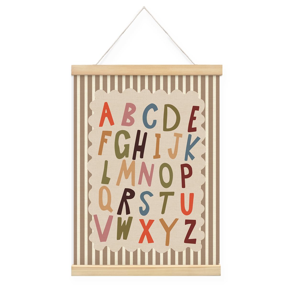 STHTTSW Educational Charts & Posters Hanger Frame - Homeschool Supplies，ABCs Kids Learning Educational Gift for Toddler Ages 2 3 4 5，Alphabet Poster For Toddlers，ABC Number Chart 12x16 Inch