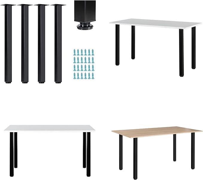LCSDLHLSY Table Legs 28 inch, Adjustable Metal Furniture Legs, DIY Computer