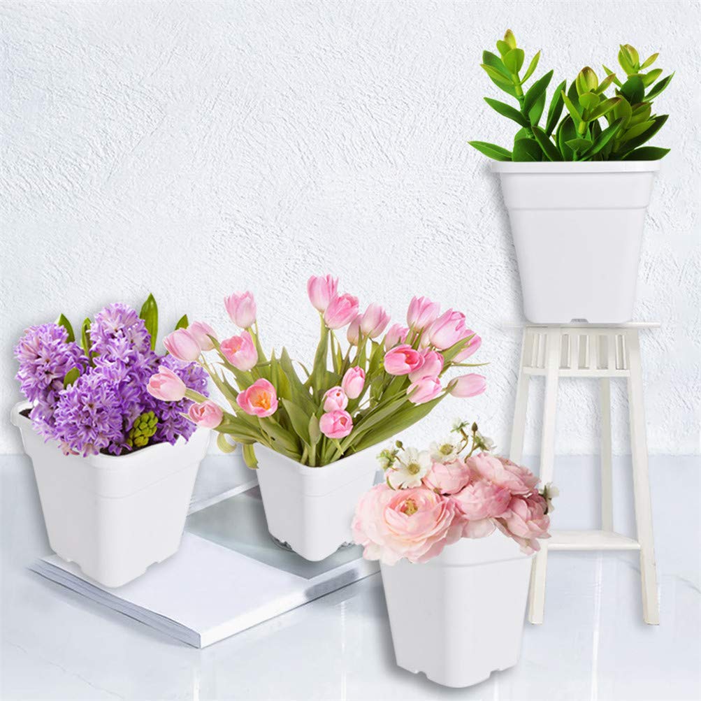 labworkauto Square Nursery Pots Plant Pots Grow Pots Nursery Container for Planting Soil Plants 3.15 Gallon 10Pcs