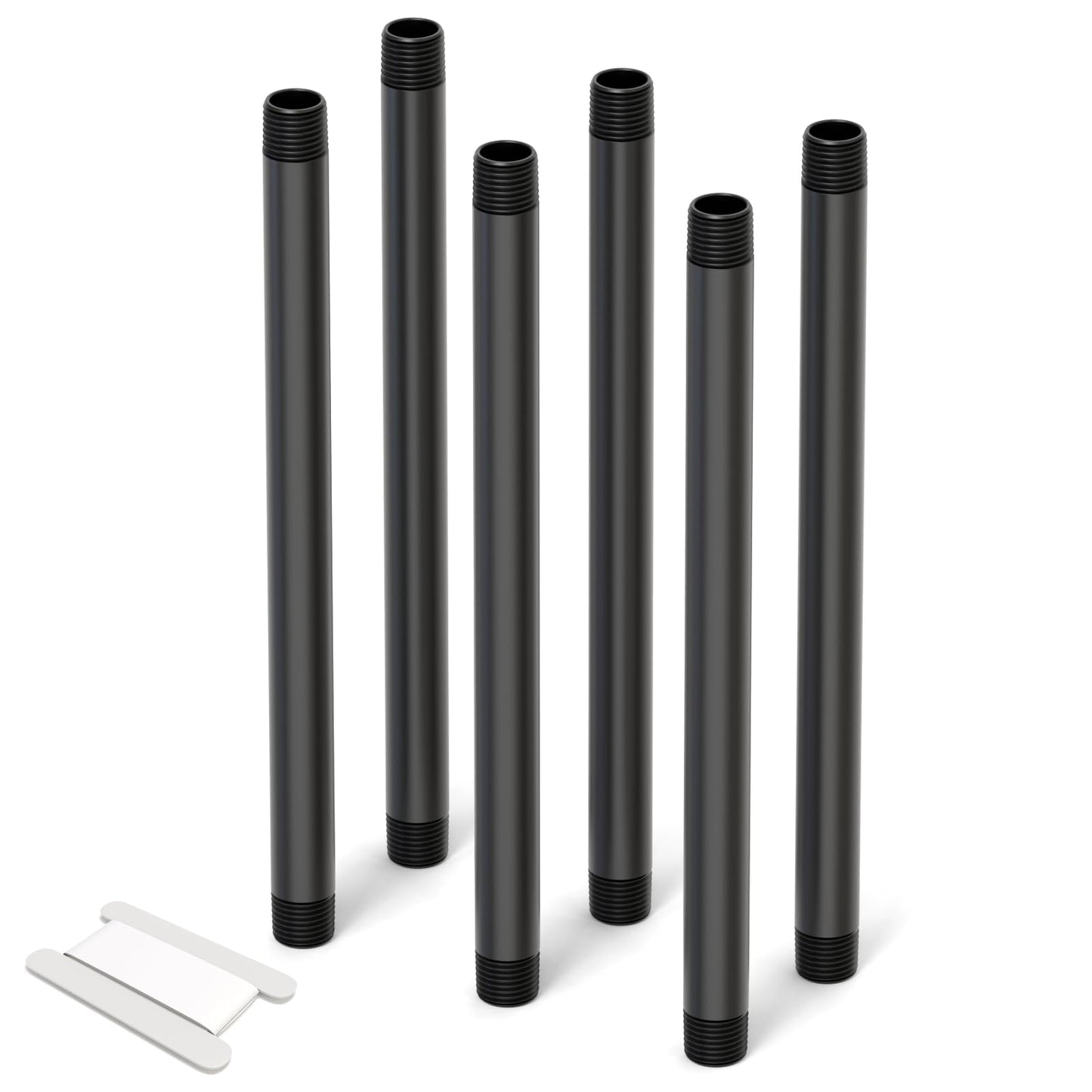 GASHER 6Pcs 1/2 Inch MNPT PVC Male Pipe Thread Sprinkler Head Pipe Riser Extension for Lawn Irrigation System,Length 12 Inch