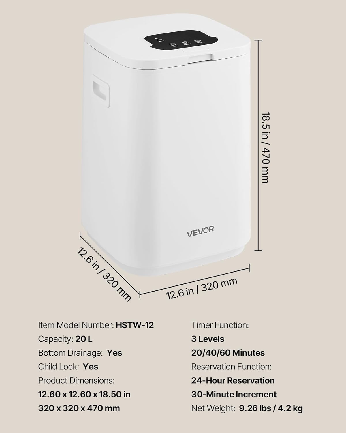 VEVOR Towel Warmers for Bathroom, Towel Warmer Bucket Auto Shut Off for Spa Fits up to 3 Oversized Towels, Blankets, Clothes, Bathrobes, PJ's and More