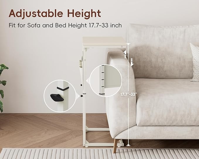 Vagusicc C-Shaped End Table
