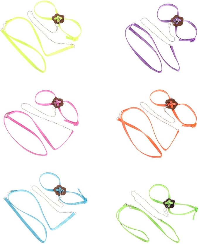 Pet Bird Harness Leash, Adjustable Parrot Flying Rope, Bright Color for Parrots, Pigeons, Lovebird, Outdoor Training, Anti-Flyaway, Green, Purple, Pink, Blue, Orange, 0.8x120cm/0.31x47.24''