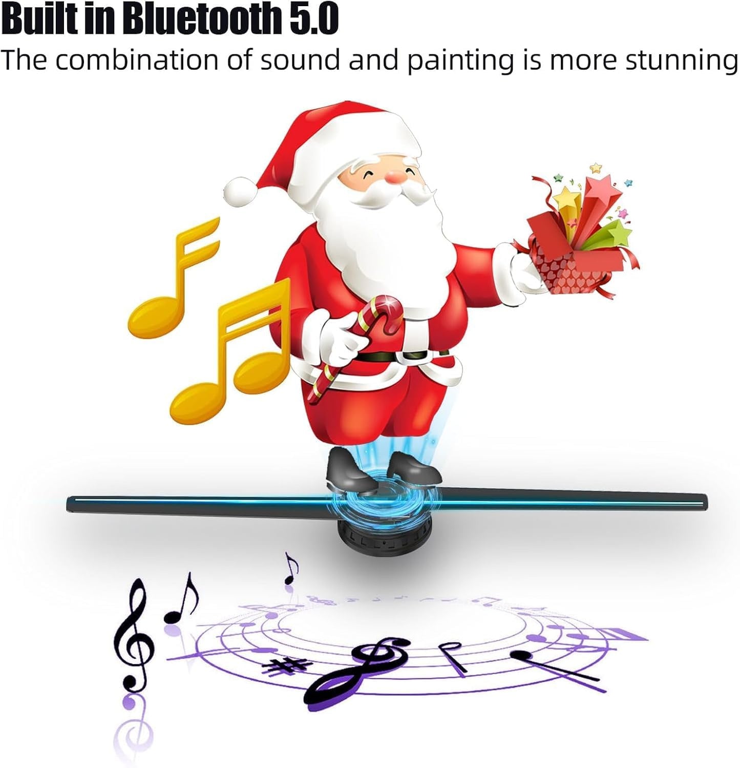 3DhologramFan,16.5in 3DhologramFan Holographic Projector Supports Wifi Connection 234 HD LED Portable Design 42CM 3d Led Fan Display Contains 1500 Videos for Store, Bar, Events, Trade Shows, Parties