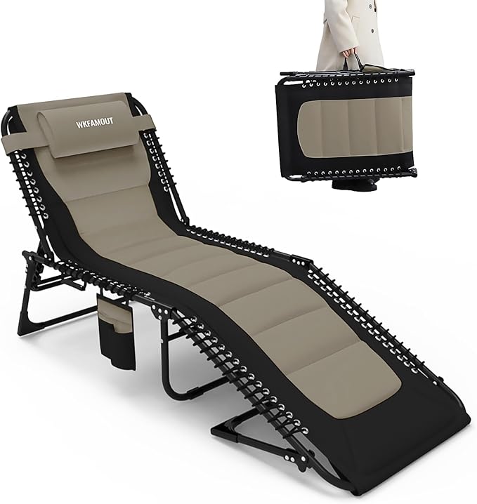 Oversized Padded Outdoor Folding Lounge Chair