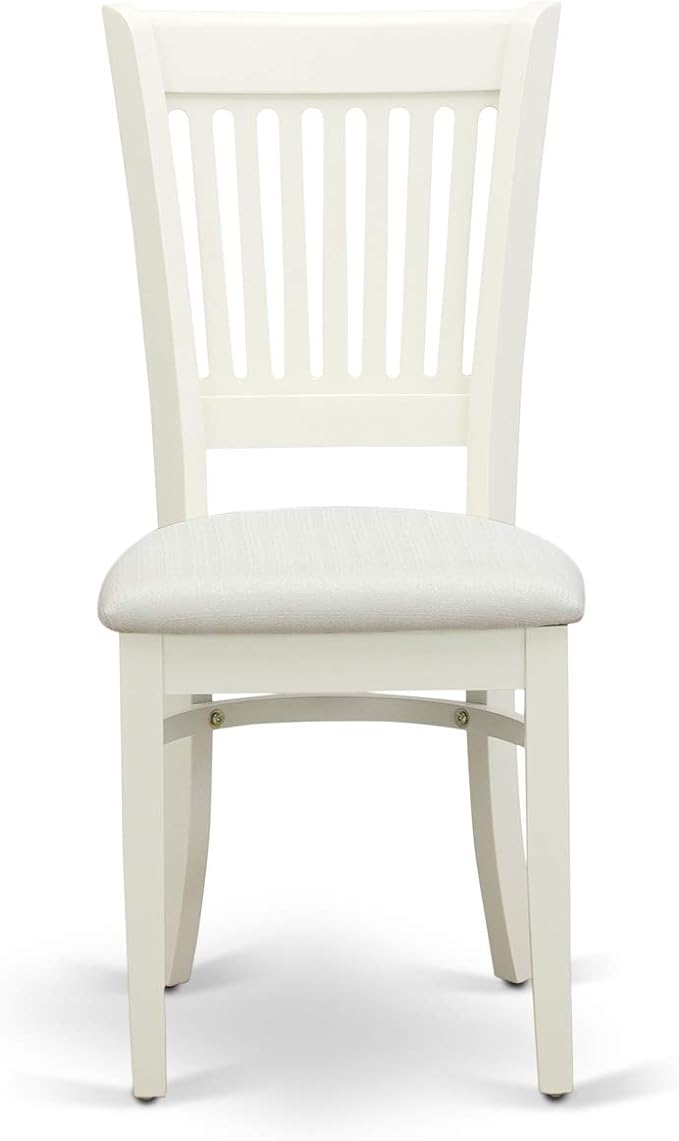 East West Furniture ANVA5-LWH-C 5 Piece Dining Room Table Set Includes a Round