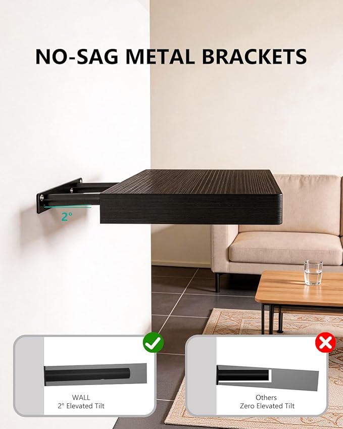 WALI Floating Shelves for Wall, 2 Tier Bathroom Storage Shelf Over Toilet