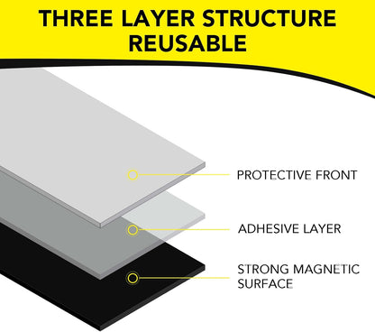 DIYMAG Adhesive Magnetic Sheets, |4" x 6"| 60 Packs, Flexible Magnet Sheets with Adhesive for Crafts, Photos and Die Storage, Easy Peel and Stick, Easy to Cut into Any Shape/Size (4" x 6"- 60P)