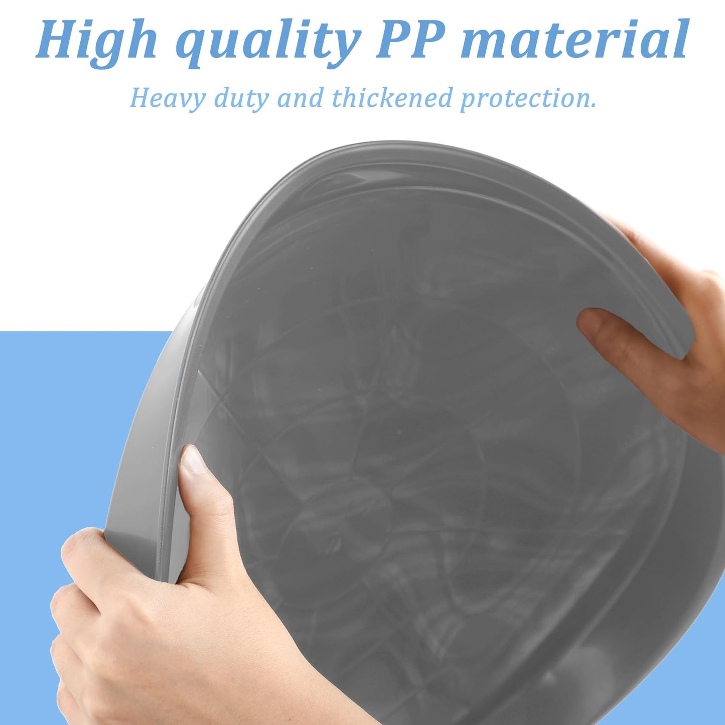 Eccliy 12 Pcs Plastic Plant Saucers Round Plant Tray Large Flower Pot Heavy Duty Planter Water Trays Thick Planter Drip Saucers for Indoors and Outdoors(16 Inch,Gray)