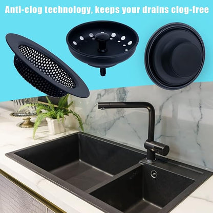3 Pieces Kitchen Sink Stopper Strainer, 3 in 1 Kitchen Sink Basket Strainer